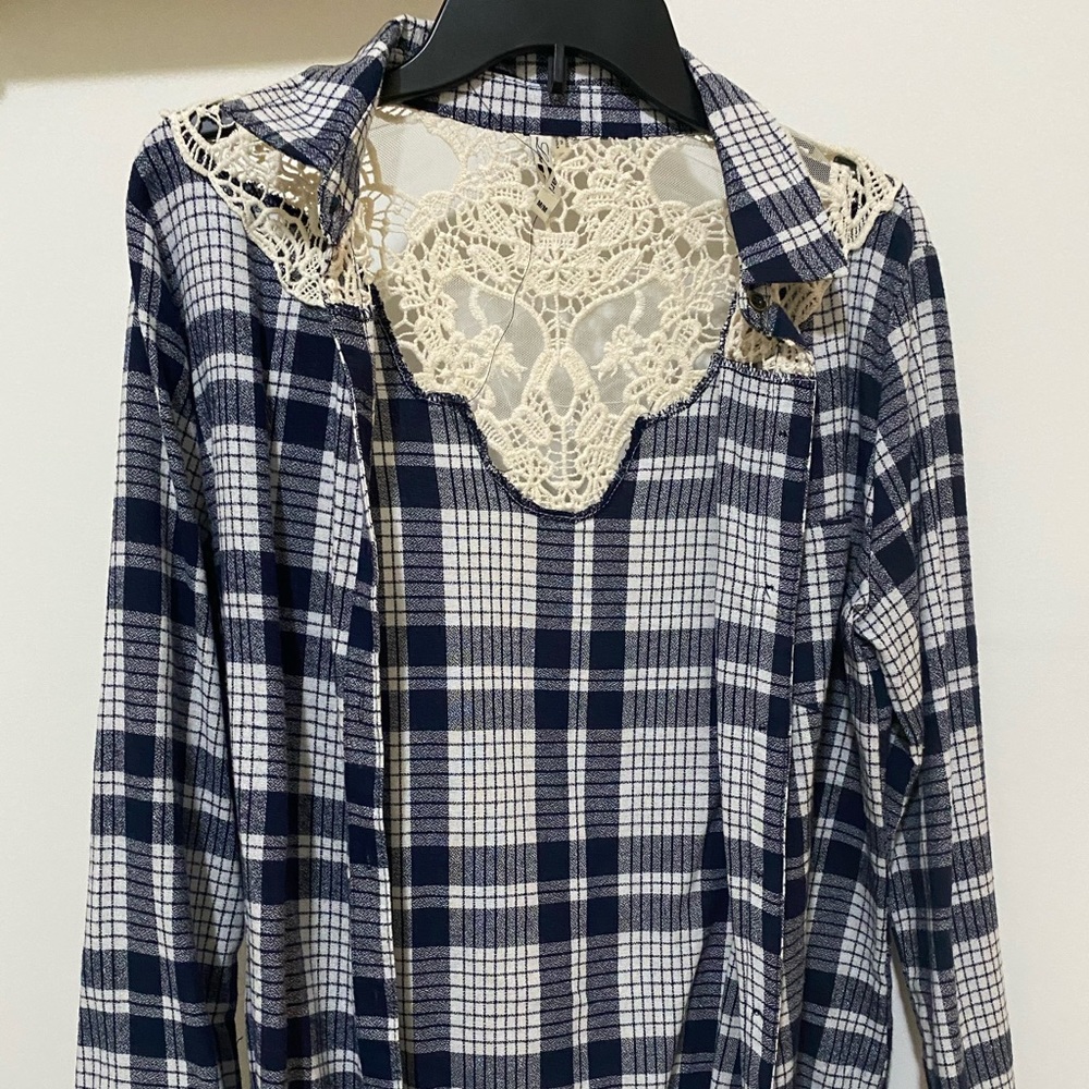 Flannel with lace